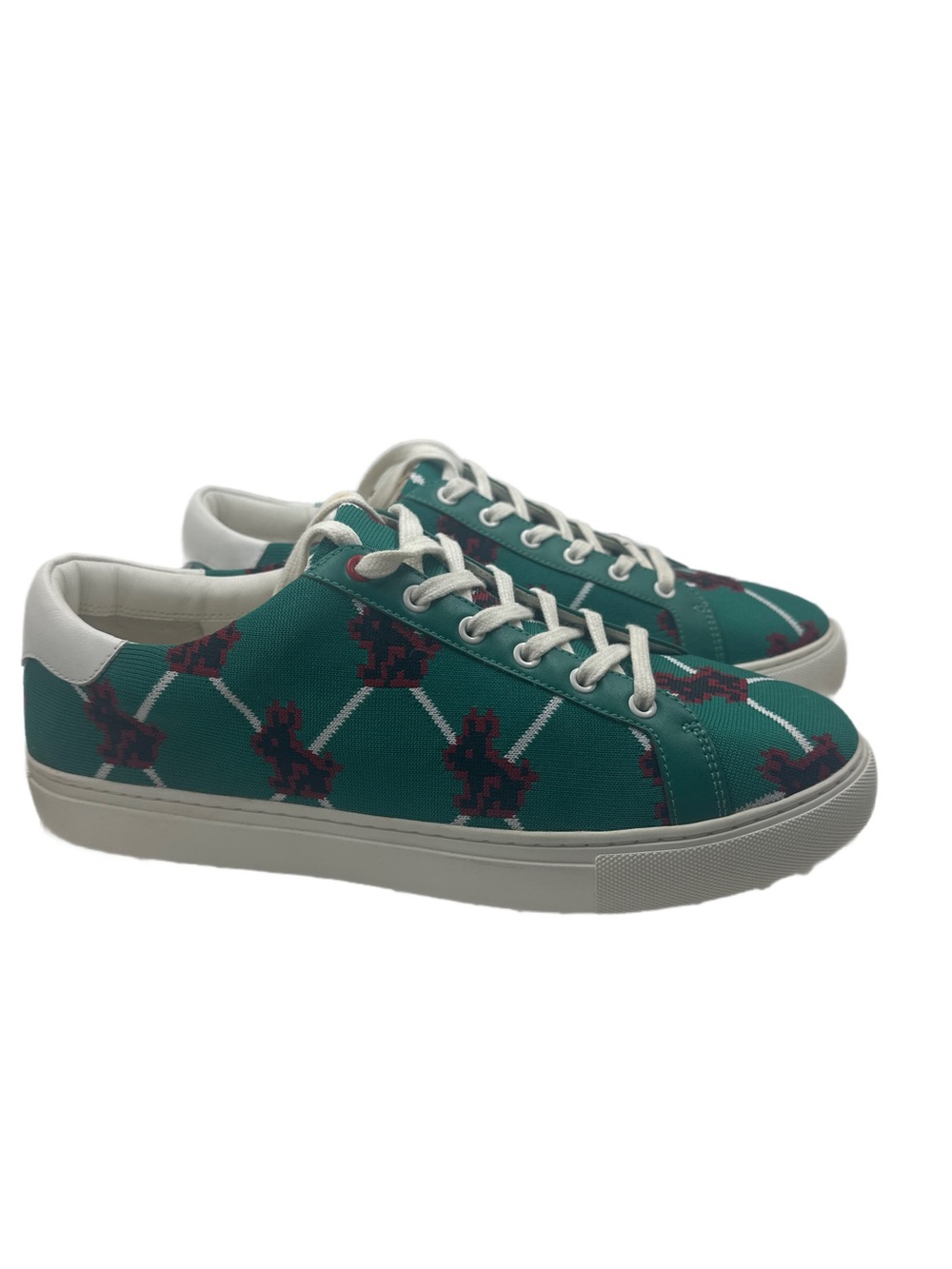 Tory Sport/Tory Burch Knit Jacquard Golf Sneaker Green Rabbit Shoes size 11 NWOT